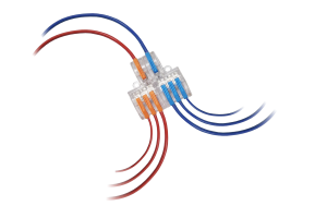Solder-Free 2 Terminals in, 6 Terminals out 2-pole i-Link Connectors (6-pack)
