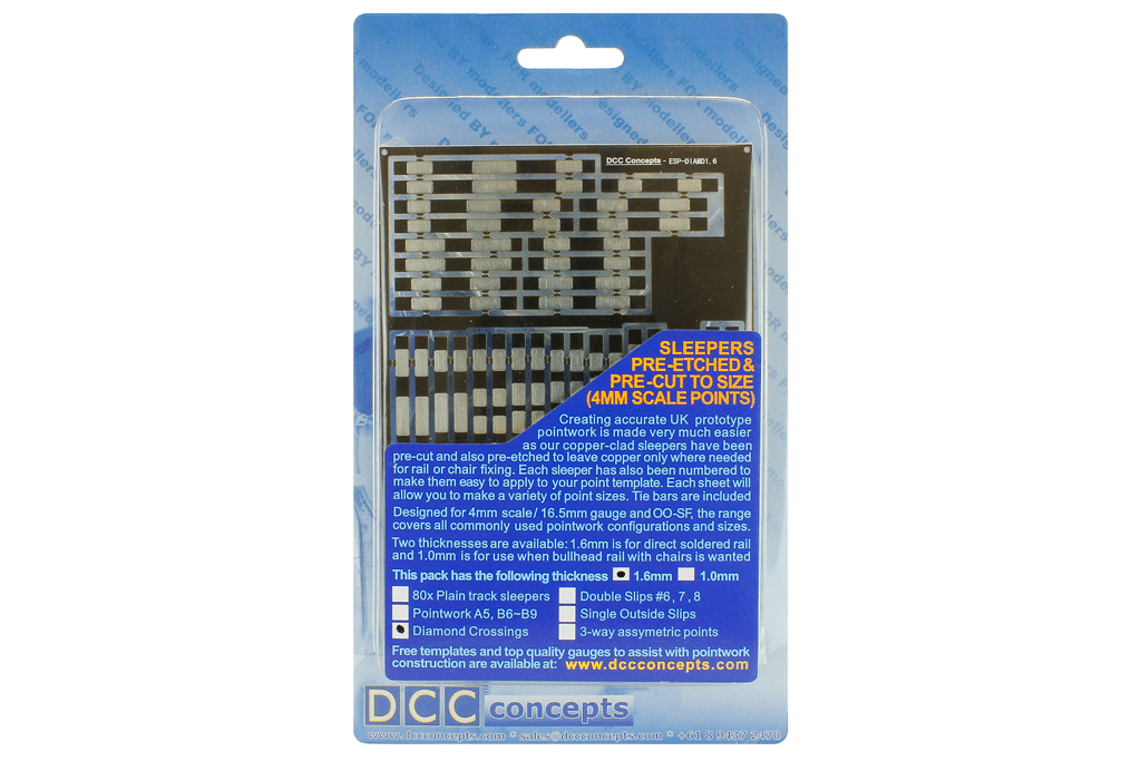 Pre-Etched Sleepers 1.6mm (4mm scale) Diamond Crossing - Image 3