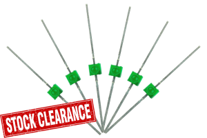 Mini Butterfly Type 6x 1.6mm (w/resistors) Green