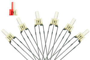 Tower Type Dual Colour 6x 2mm (w/resistors) Prototype White/Red