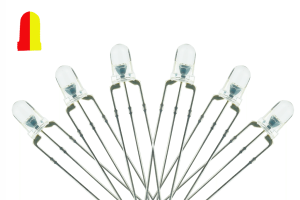 T1 Type Dual Colour 6x 3mm (w/resistors) Red/Yellow