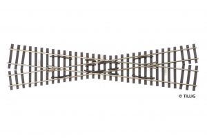 Tillig 85262 Crossing HO Right / HOm Left L=232 Crossing Angle 15°