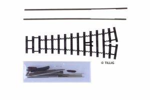 Tillig 85641 Kit points right/left 18 degrees HOe, L-128mm