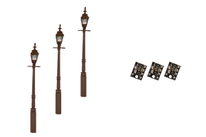 4mm Scale Gas Street/Platform Lamps - Black (3 pack)
